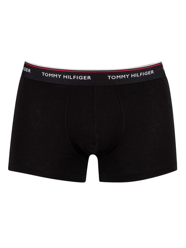T.O.M.M.Y H.I.L.F.I.G.E.R Premium Essentials Cotton Stretch Truck Pack Of 3 boxers Black/Grey Heather/White