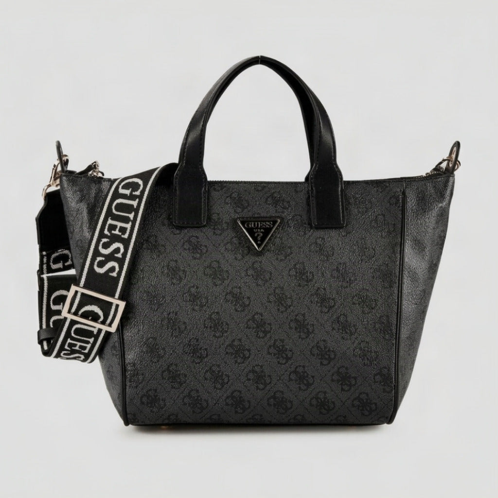 G.U.E.S.S Follie Small Tote Bag Shoulder Bag Coal Logo