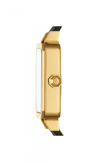 T.O.R.Y B.U.R.C.H Robinson Gold Black Leather Strap Watch