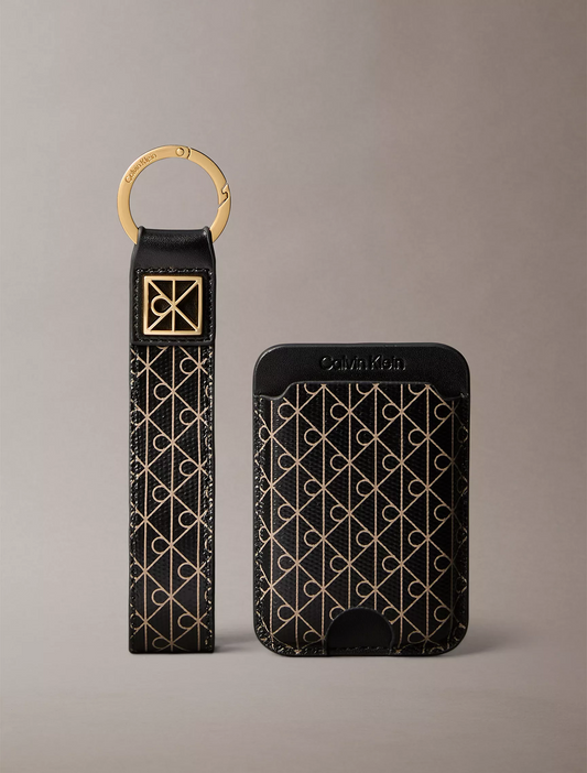 C.A.L.V.I.N K.L.E.I.N Allover Monogram Key Fob and Card Case