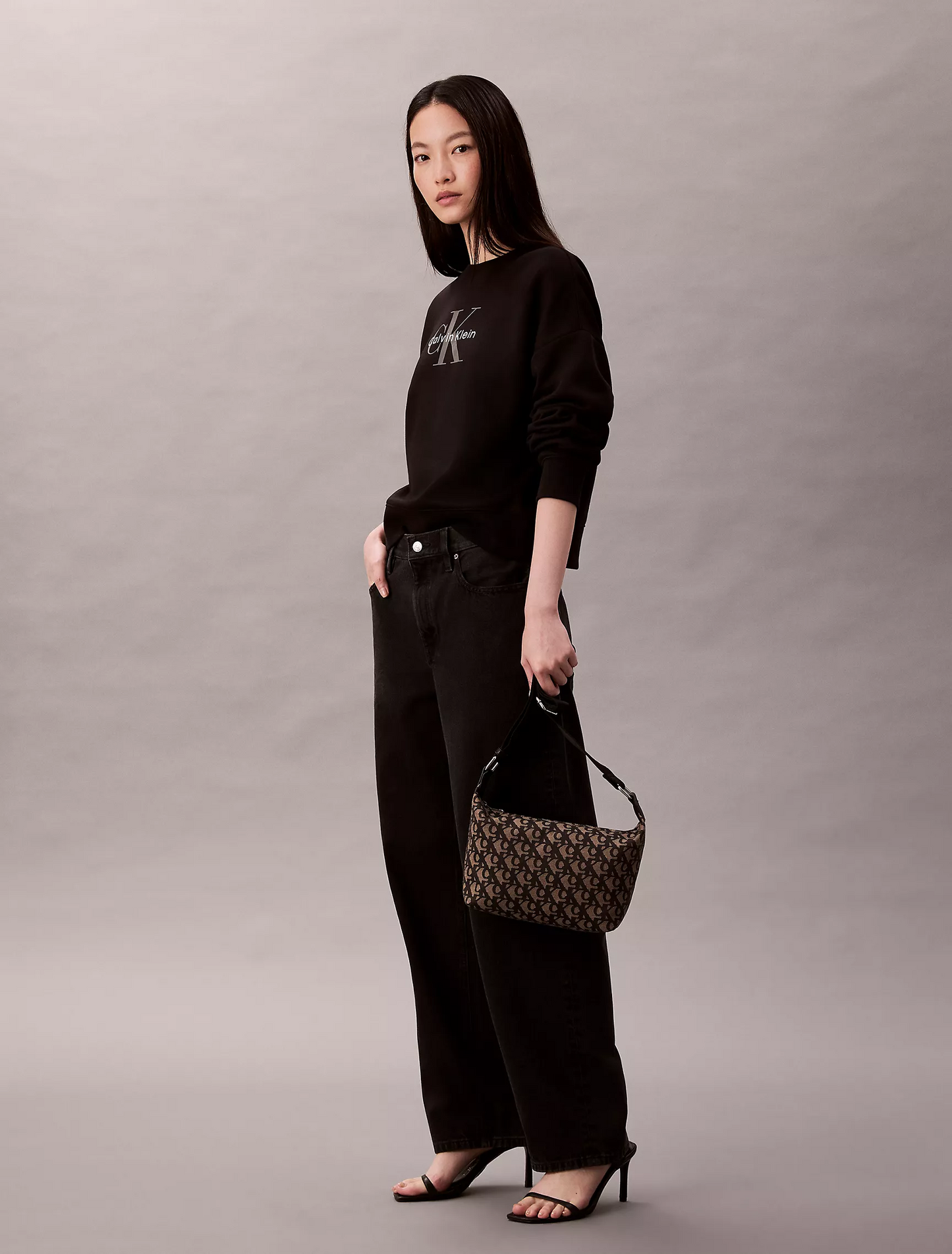 C.A.L.V.I.N K.L.E.I.N  Ultralight Logo Jacquard Shoulder Bag