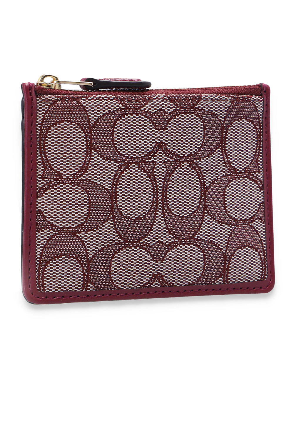 C.O.A.C.H  BURGUNDY CARD HOLDER