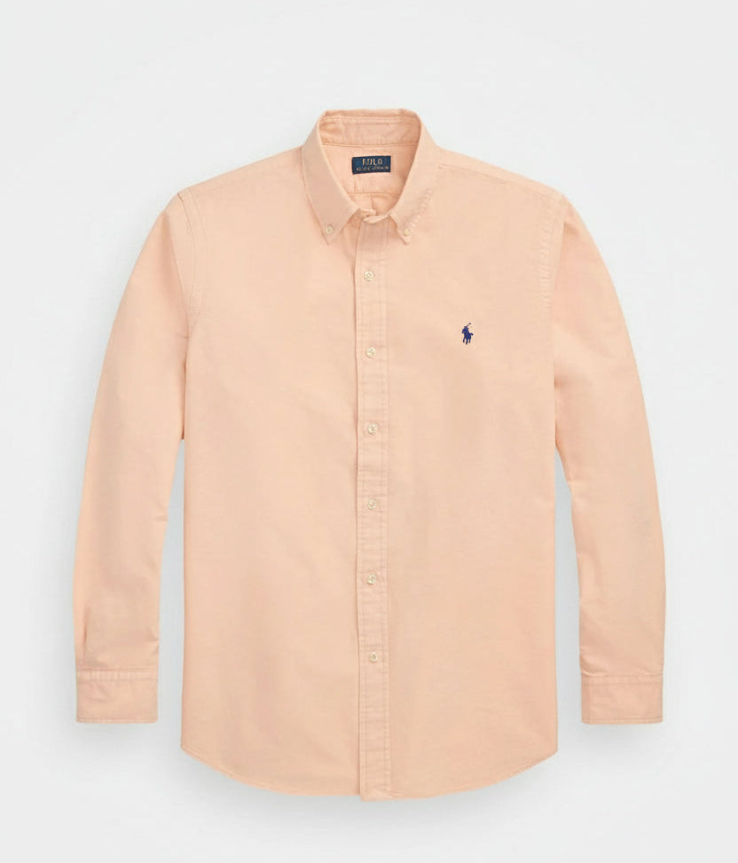 P.o.L.O R.A.L.P.H L.A.U-R.E.N Garment-Dyed Oxford Shirt Custom Fit Amber