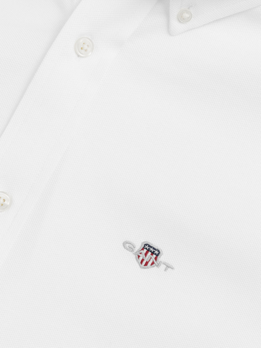 G.a-N.T Reg Jersey Pique shirt white