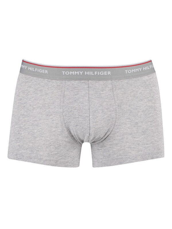 T.O.M.M.Y H.I.L.F.I.G.E.R Premium Essentials Cotton Stretch Truck Pack Of 3 boxers Black/Grey Heather/White
