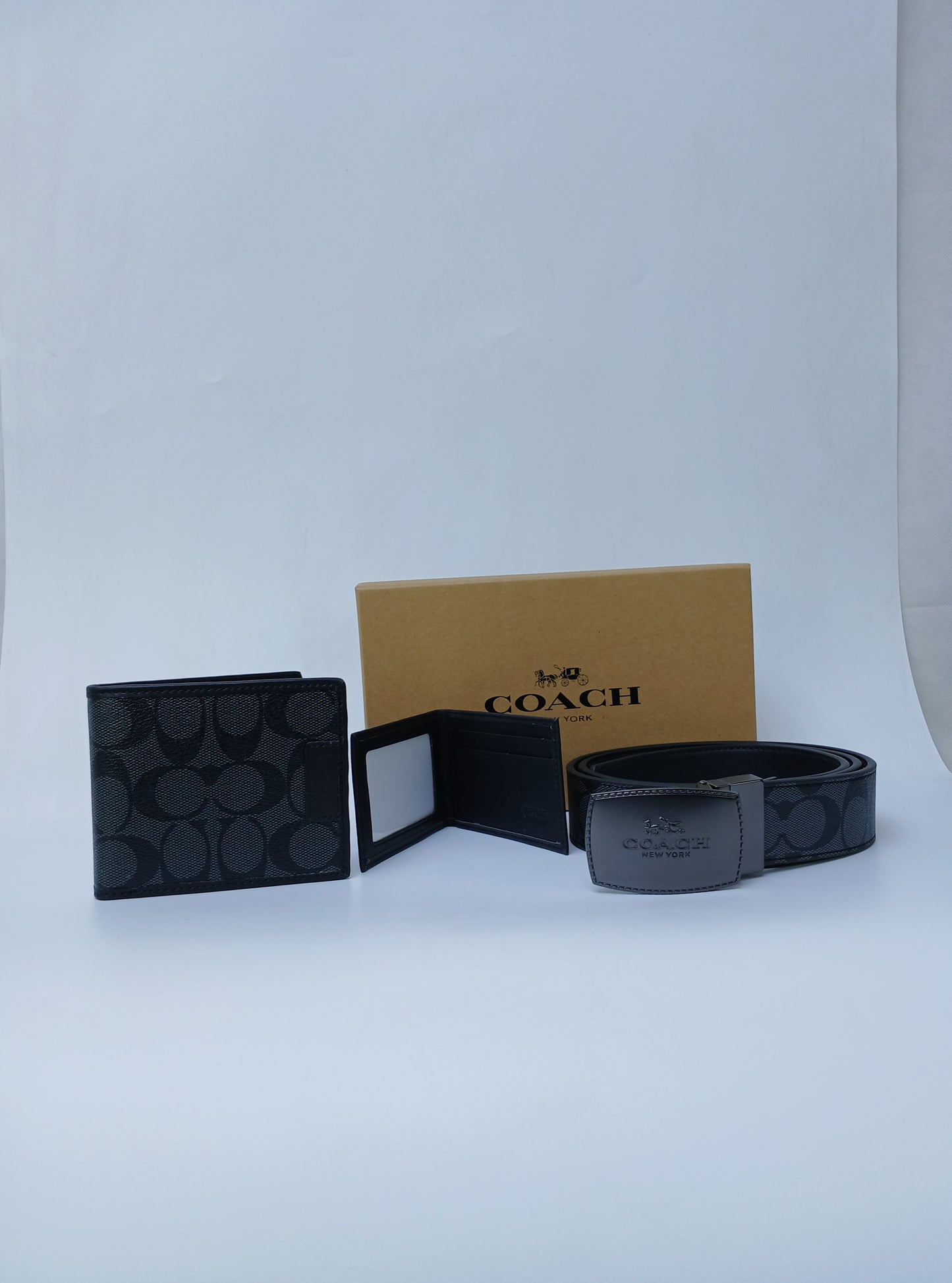 C.O.A.C.H Set Of Wallet , Card Holder & Belt