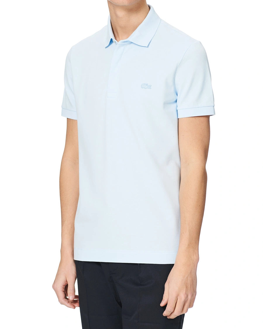 L.a.C.O-S.T.E. P.O.L.O. shirt Slim Fit Paris Stretch Pique Polo Shirt Light Blue