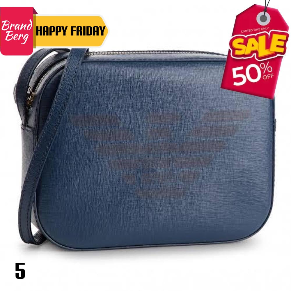 E.M.P.O.R.IO A.R.M.A.N.I Blue/Zipper Crossbody Bag