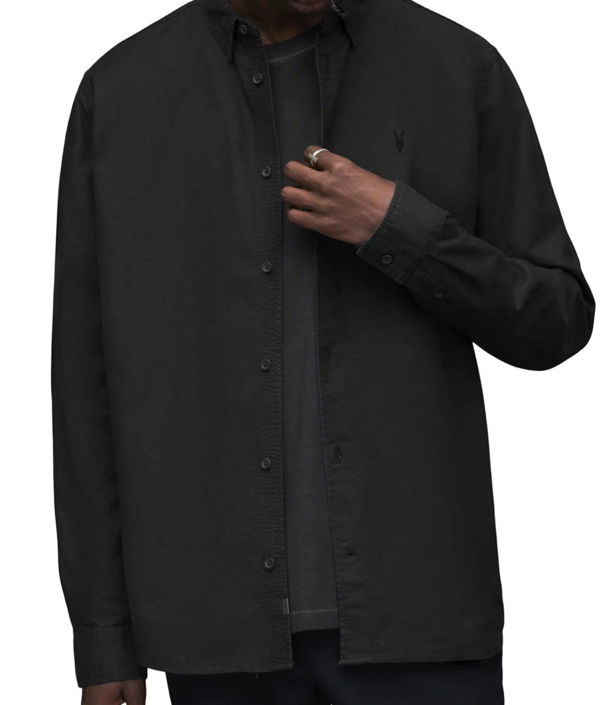A.l.l.S.a.i.n.t.s HERMOSA RAMSKULL RELAXED FIT SHIRT Black