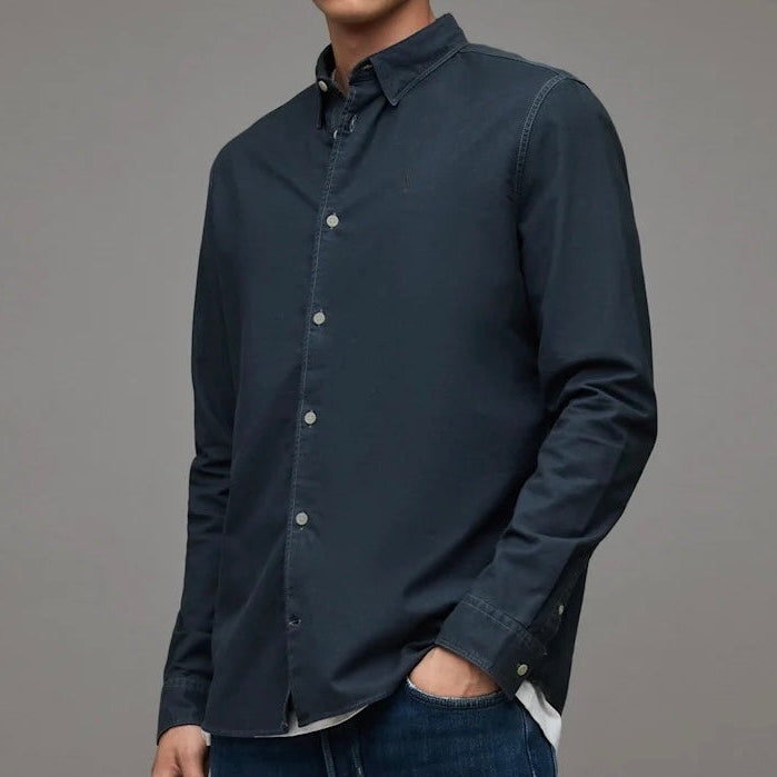 A.l.l.S.a.i.n.t.s HERMOSA RAMSKULL RELAXED FIT SHIRT Navy