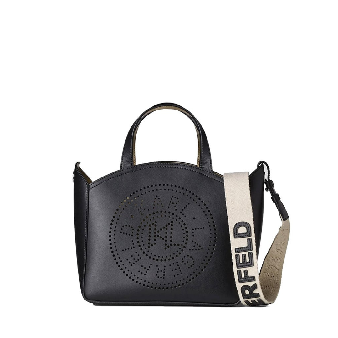 K.A.R.L L.A.G.E.R.F.E.L.D Bag K/Circle Sm Tote Perforated