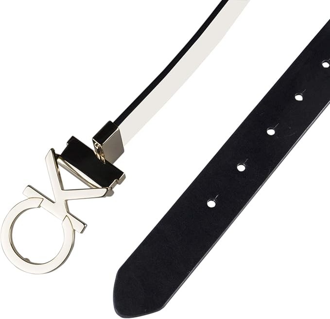 C.A.L.V.I.N K.L.E.I.N Monogram Logo Plaque Reversible Belt