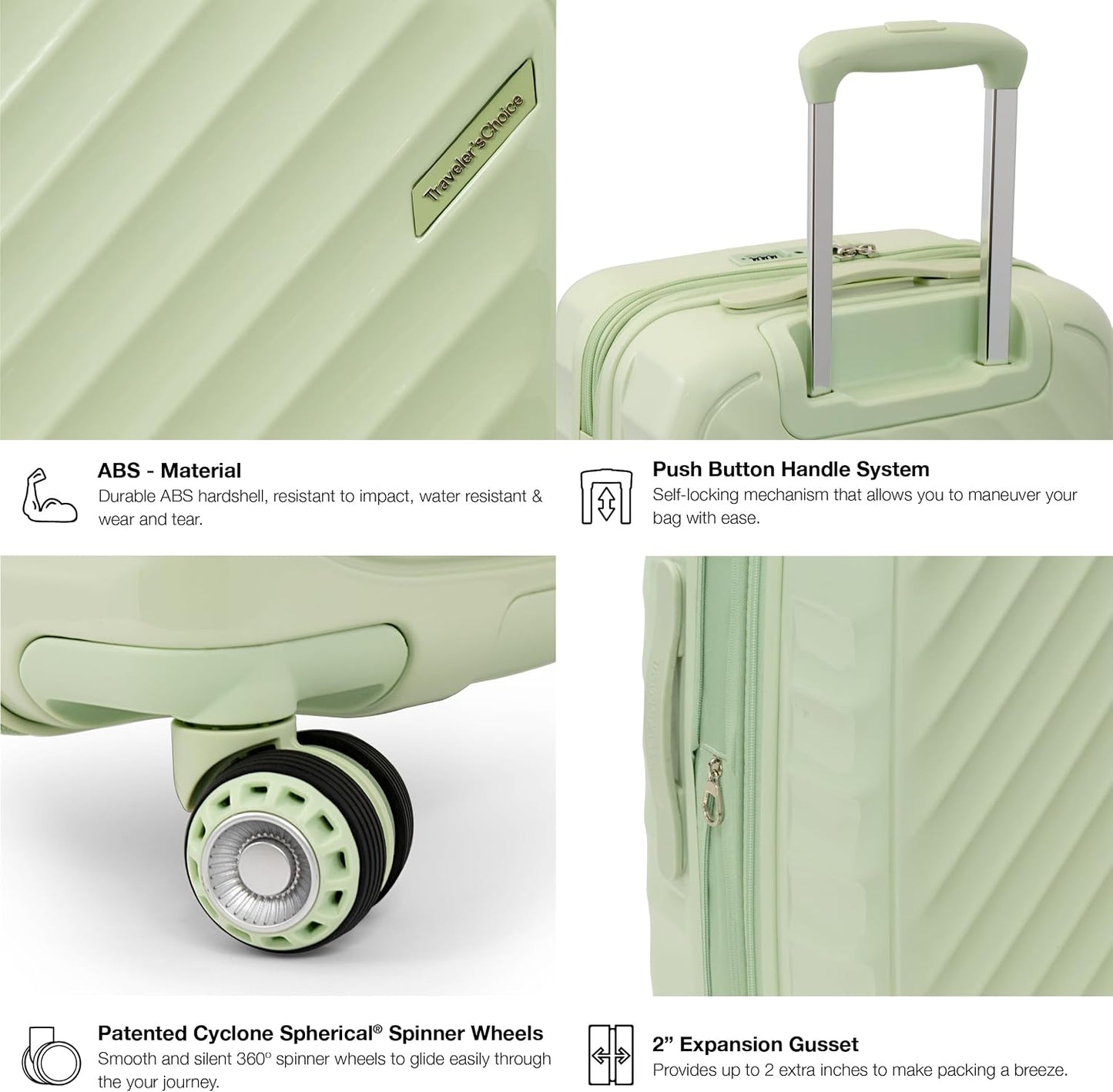 T.R.A.V.E.L.E.R C.H.O.I.C.E ELM ABS Expandable Trolley Case / Suitcases