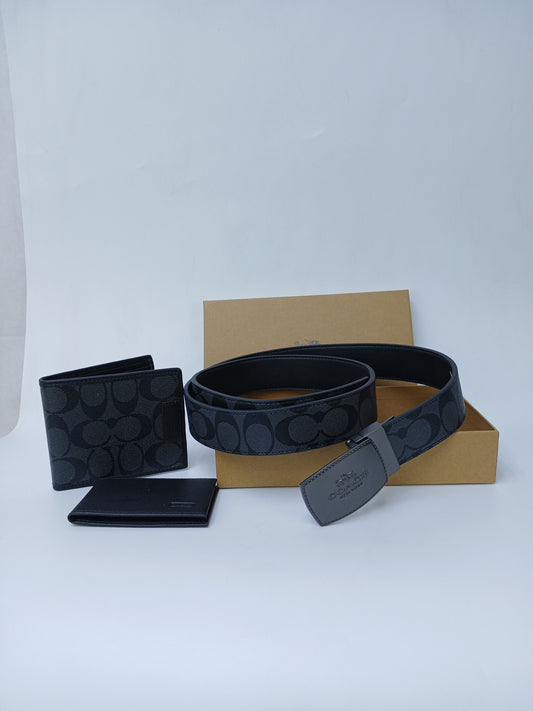 C.O.A.C.H Set Of Wallet , Card Holder & Belt