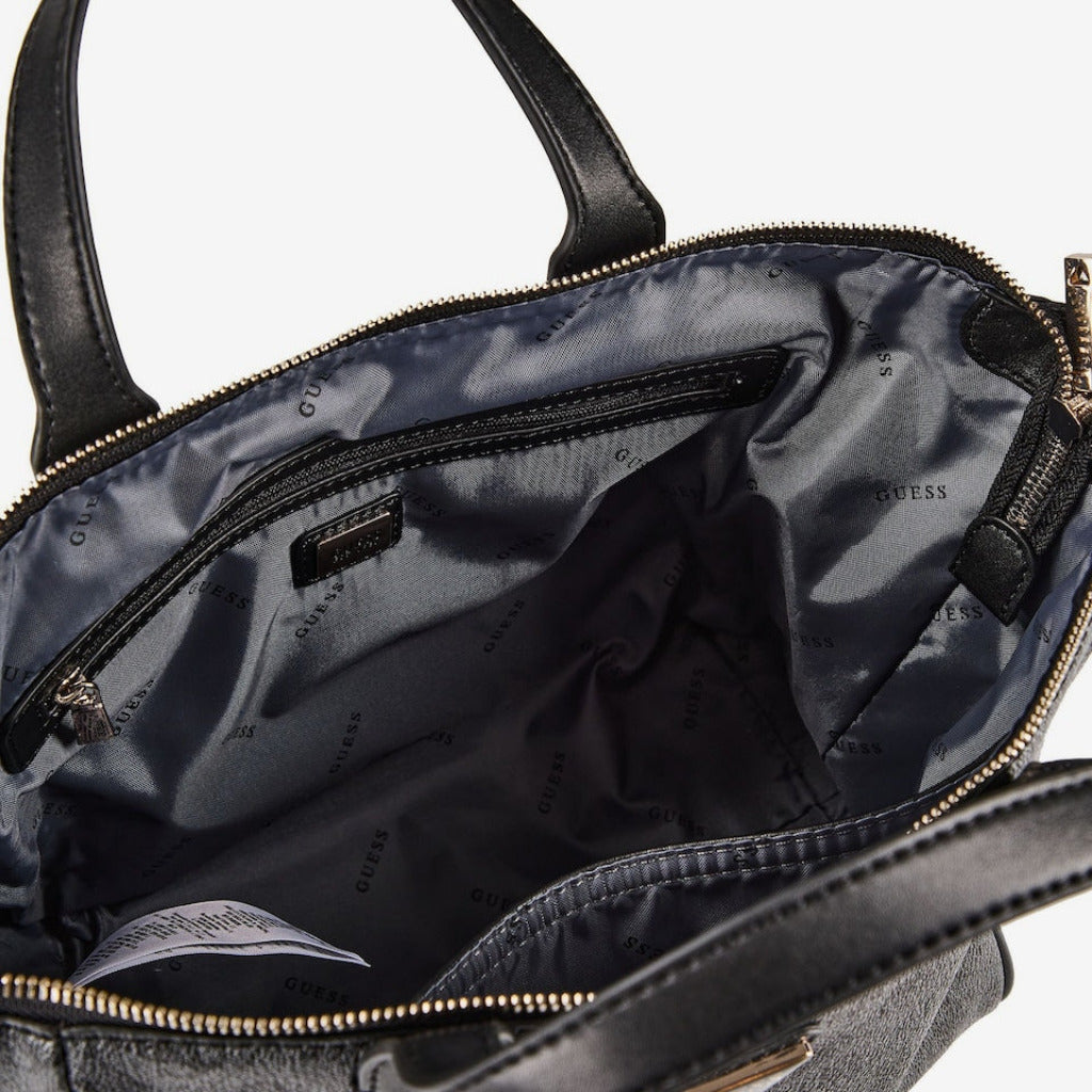 G.U.E.S.S Follie Small Tote Bag Shoulder Bag Coal Logo