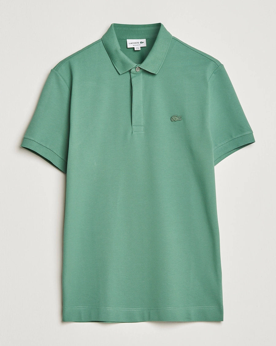 L.a.C.O-S.T.E. P.O.L.O. shirt Slim Fit Paris Stretch Pique Polo Shirt Light Green