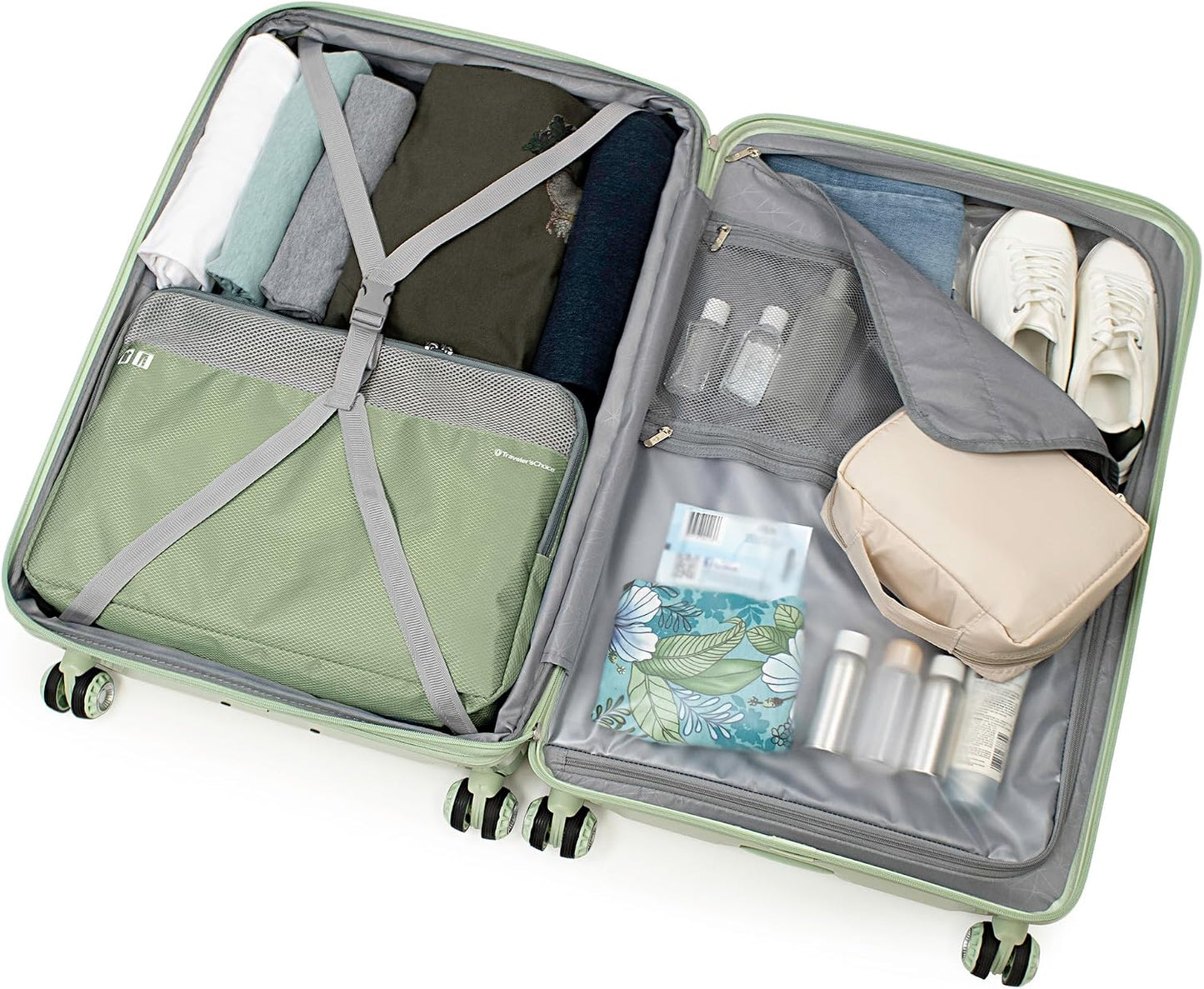 T.R.A.V.E.L.E.R C.H.O.I.C.E ELM ABS Expandable Trolley Case / Suitcases