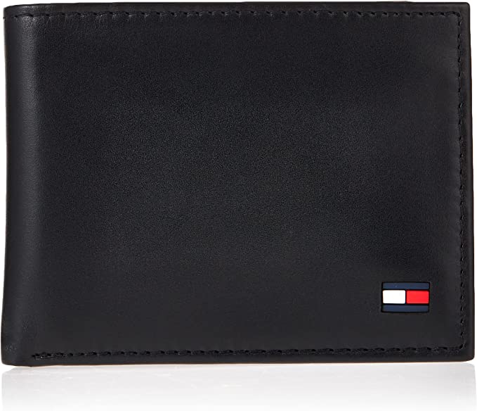 T.O.M.M.Y. H.I.L.F.I.G.E.R. Genuine Leather Passcase Wallet with Multiple Card Slots