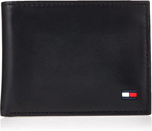 T.O.M.M.Y. H.I.L.F.I.G.E.R. Genuine Leather Passcase Wallet with Multiple Card Slots
