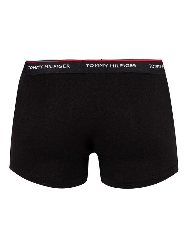 T.O.M.M.Y H.I.L.F.I.G.E.R Premium Essentials Cotton Stretch Truck Pack Of 3 boxers Black/Grey Heather/White