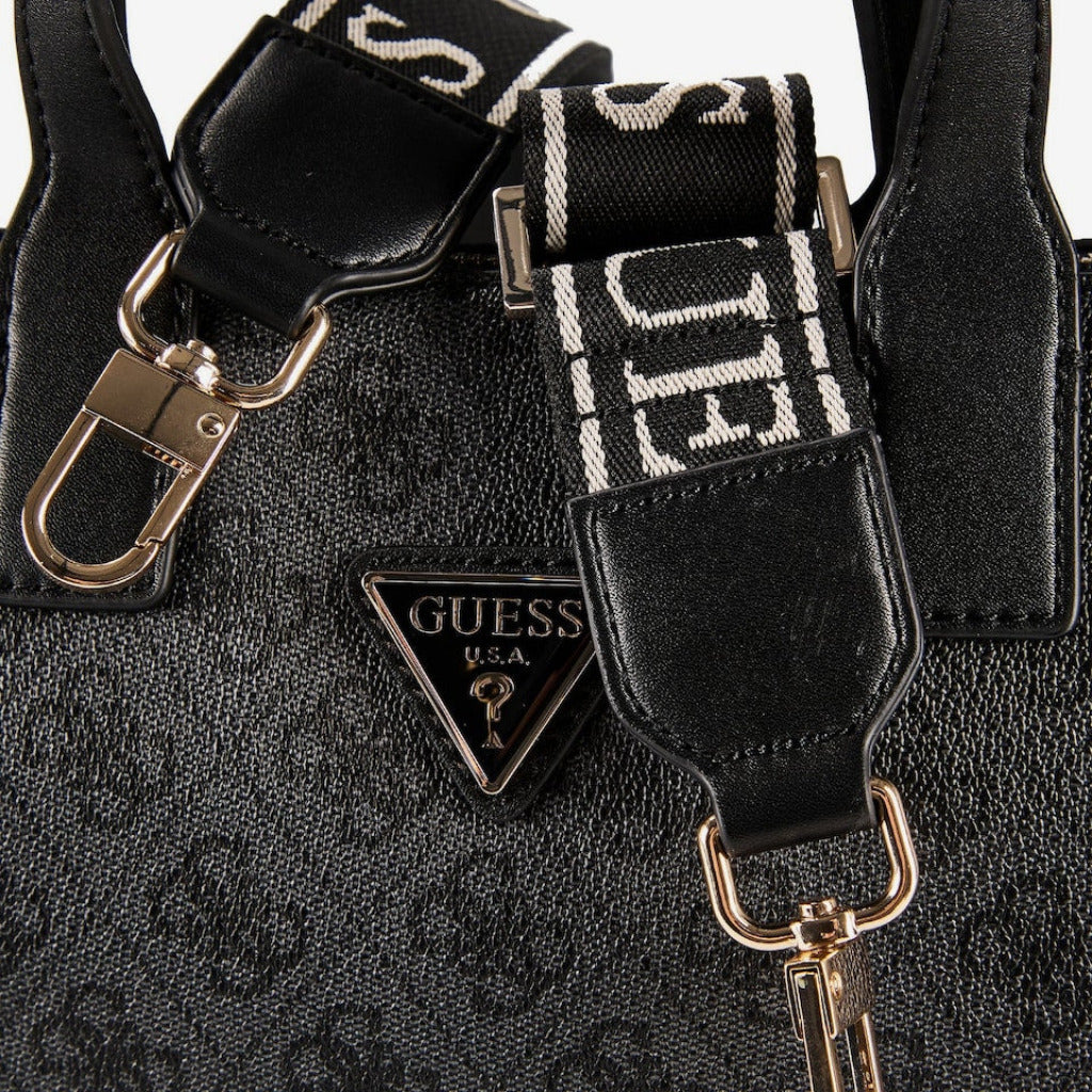 G.U.E.S.S Follie Small Tote Bag Shoulder Bag Coal Logo