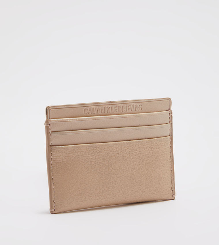 C.A.L.V.I.N. K.L.E.I.N. PEBBLE MONOGRAM LOGO CARD CASE