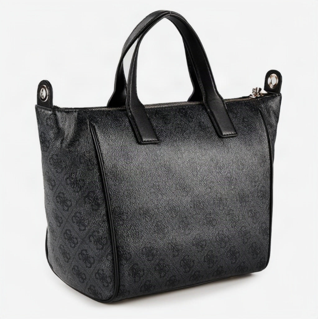 G.U.E.S.S Follie Small Tote Bag Shoulder Bag Coal Logo