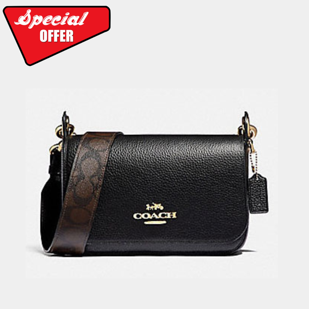 COACH Small Jes Messenger With Signature Canvas/Crossbody Strap