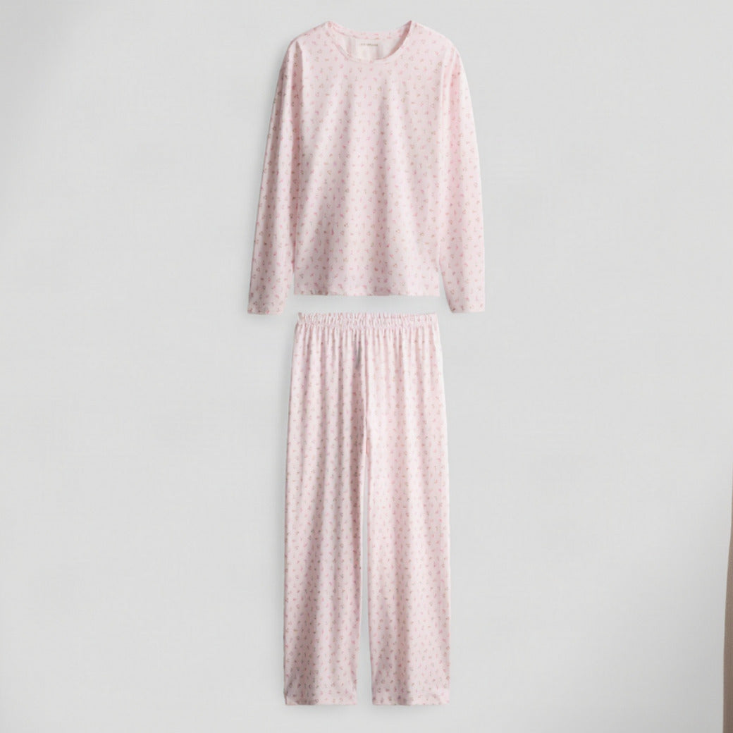 P.R.I.M.A.R.K Pure Cotton Printed Crew Neck Pyjamas