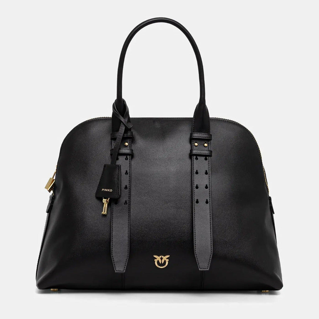 P.I.N.K.O Bowling Maxi Leather Bag