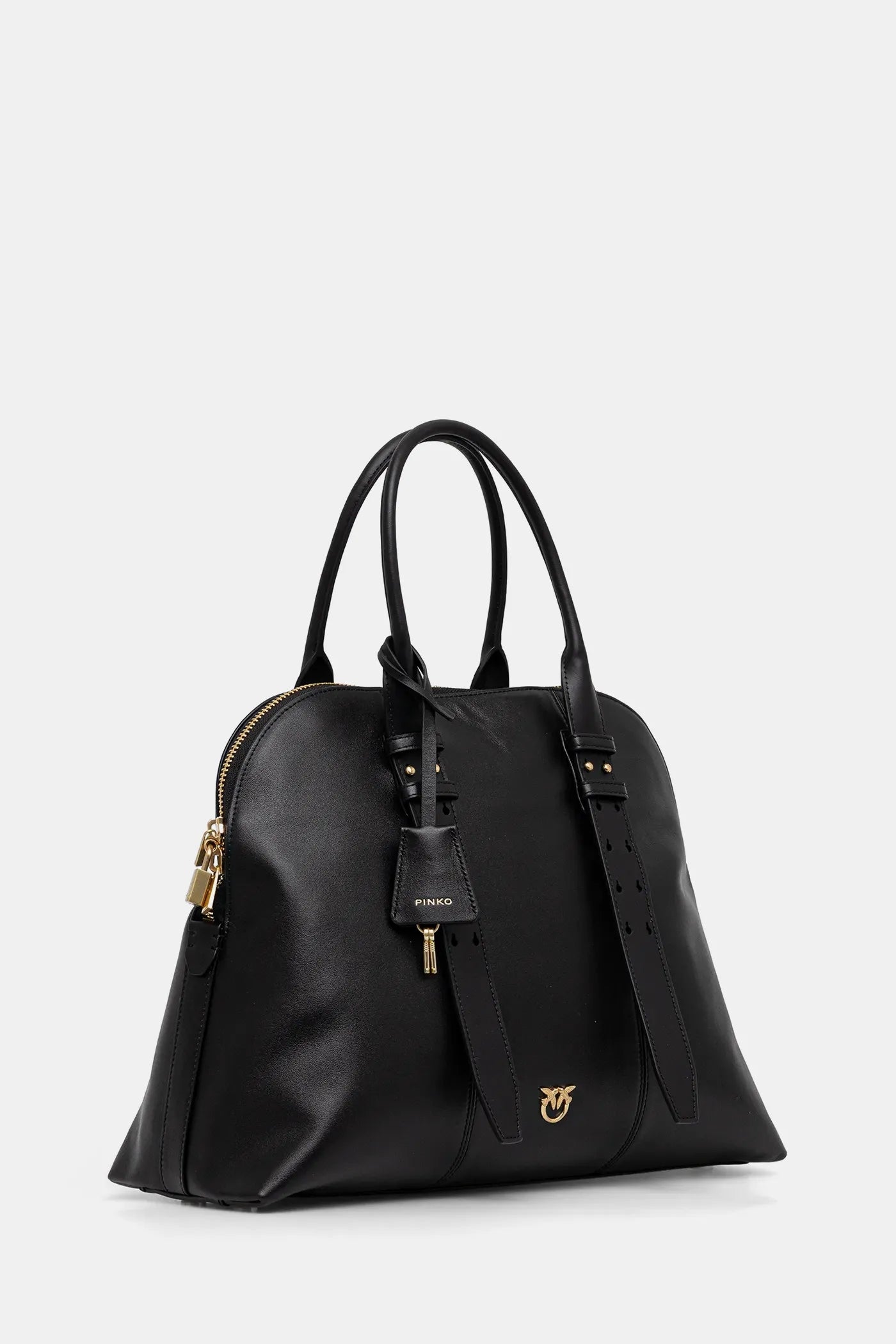P.I.N.K.O Bowling Maxi Leather Bag