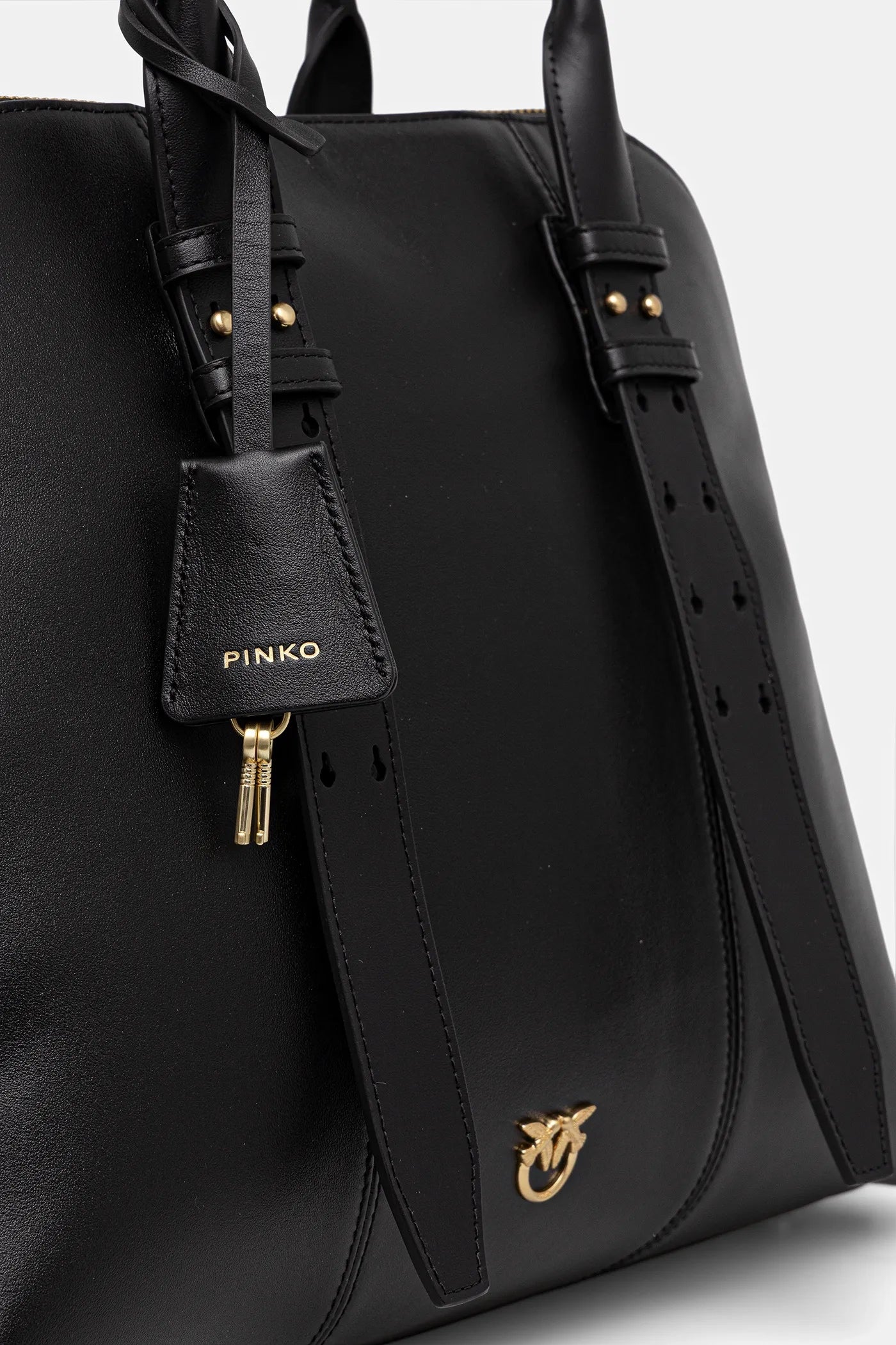 P.I.N.K.O Bowling Maxi Leather Bag