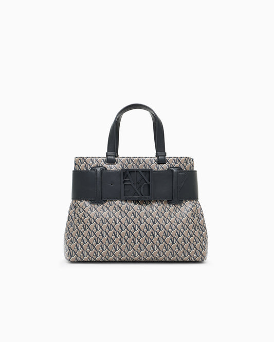 A.R.M.A.N.I E.X.C.H.A.N.G.E Handbag with allover logo