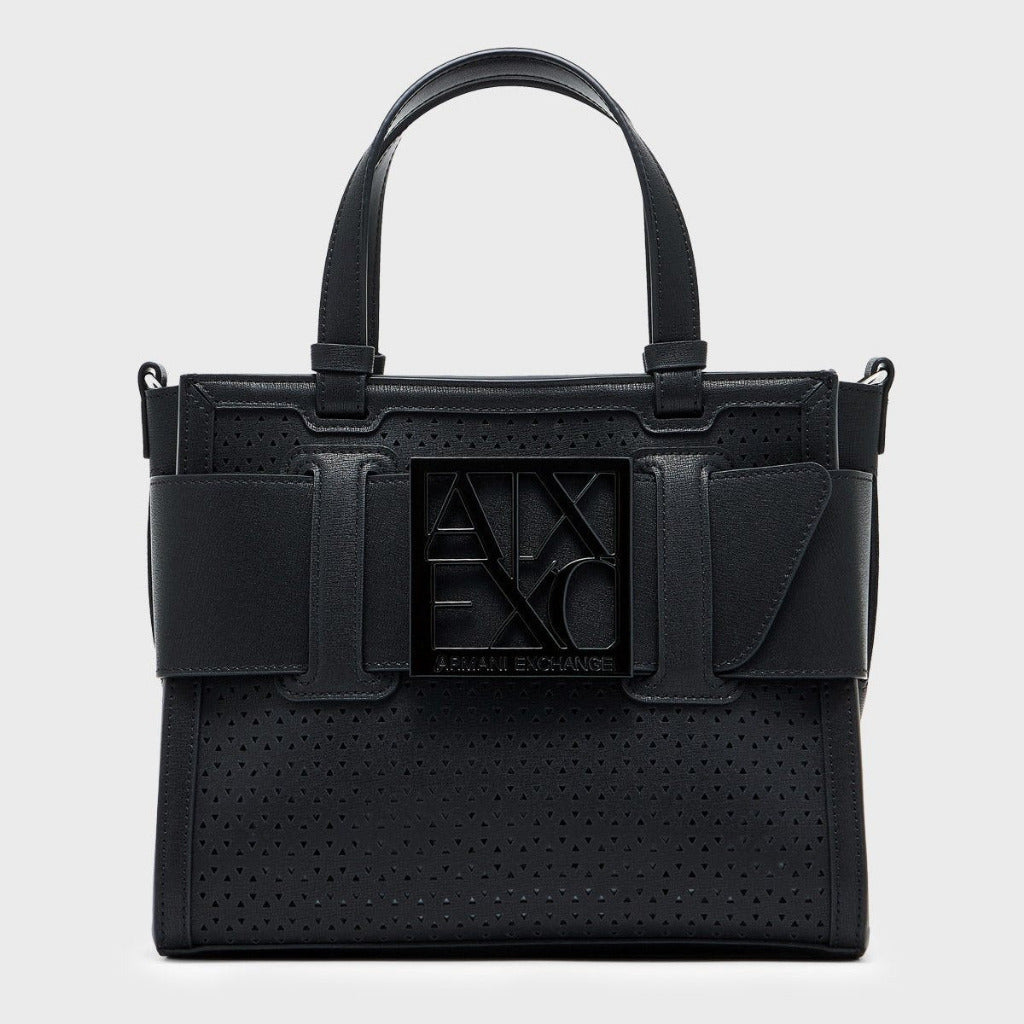 A.r.m.a.n.i E.x.c.h.a.n.g.e Shopper in monochrome technical fabric