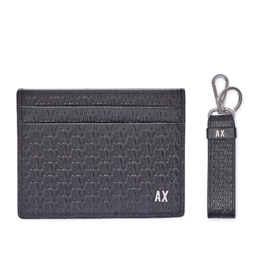 A.r.m.a.n.i E.x.c.h.a.n.g.e Leather card case + keychain