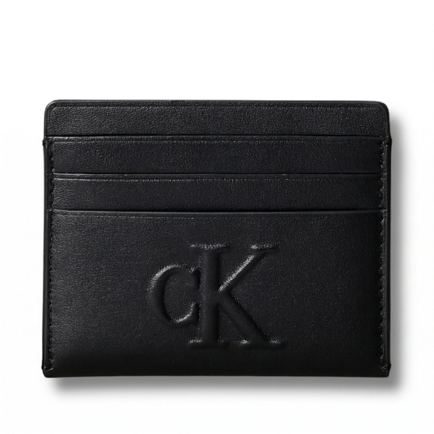 C.A.L.V.I.N K.L.E.I.N  Sculpted card holder with embossed monogram