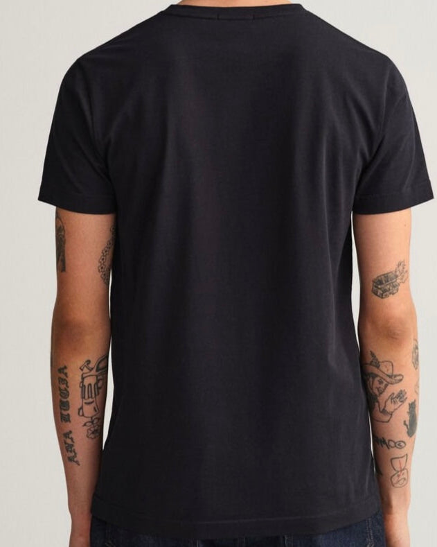 G.a.N_T Original Slim Fit V-Neck T-Shirt Black