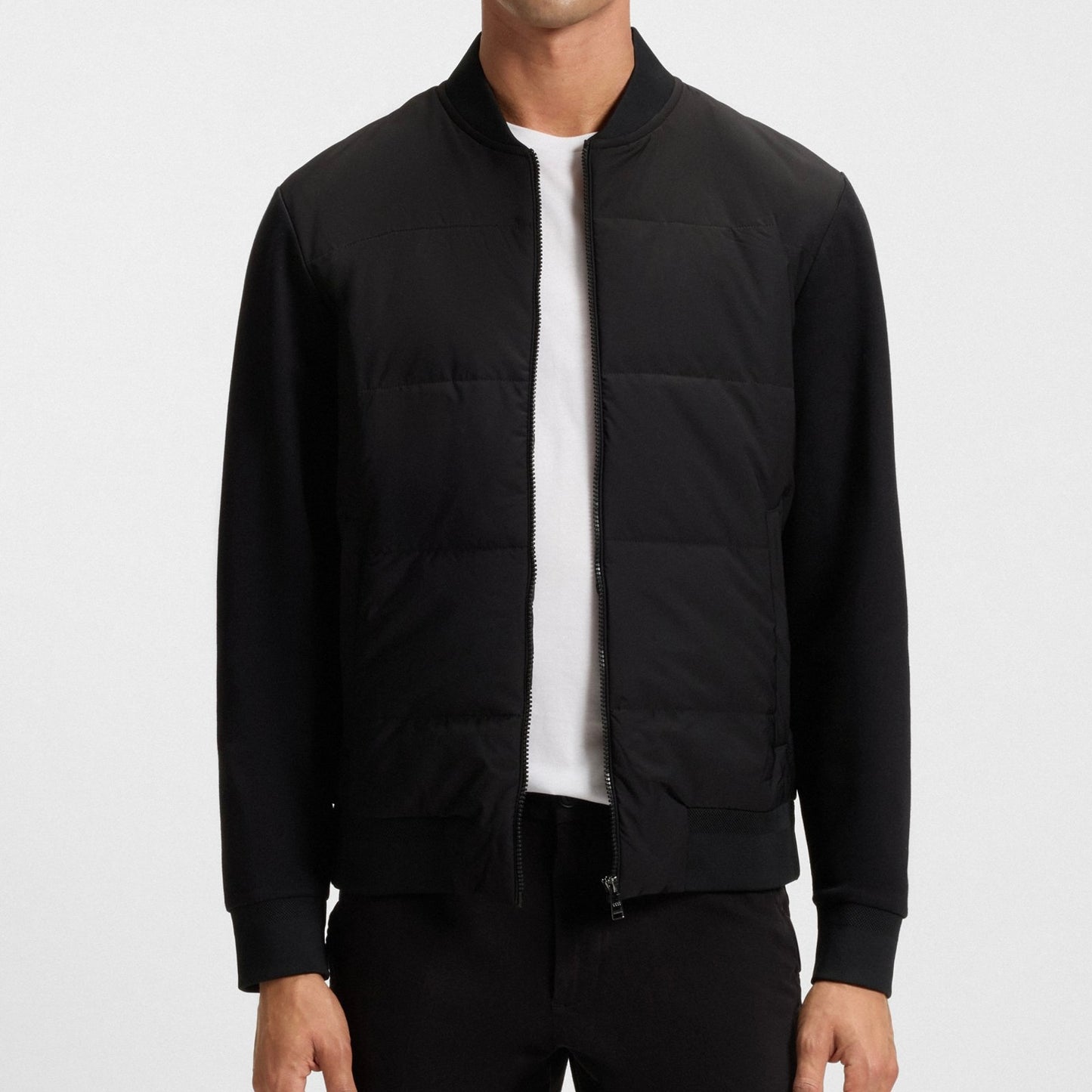 BOSS ZIP-UP SWEATSHIRT WITH PADDED FRONT Black