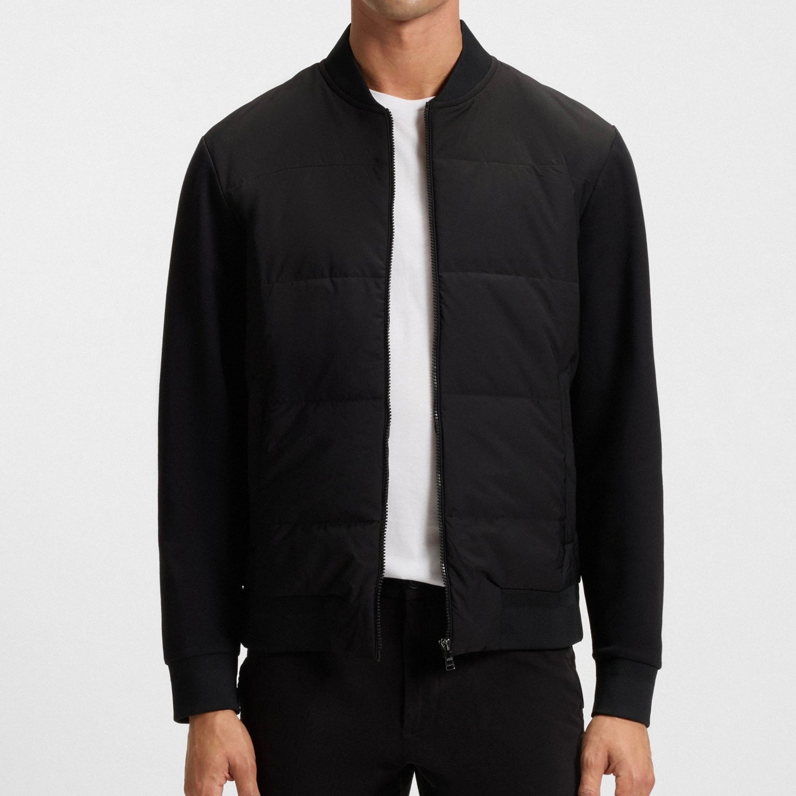 BOSS ZIP-UP SWEATSHIRT WITH PADDED FRONT Black