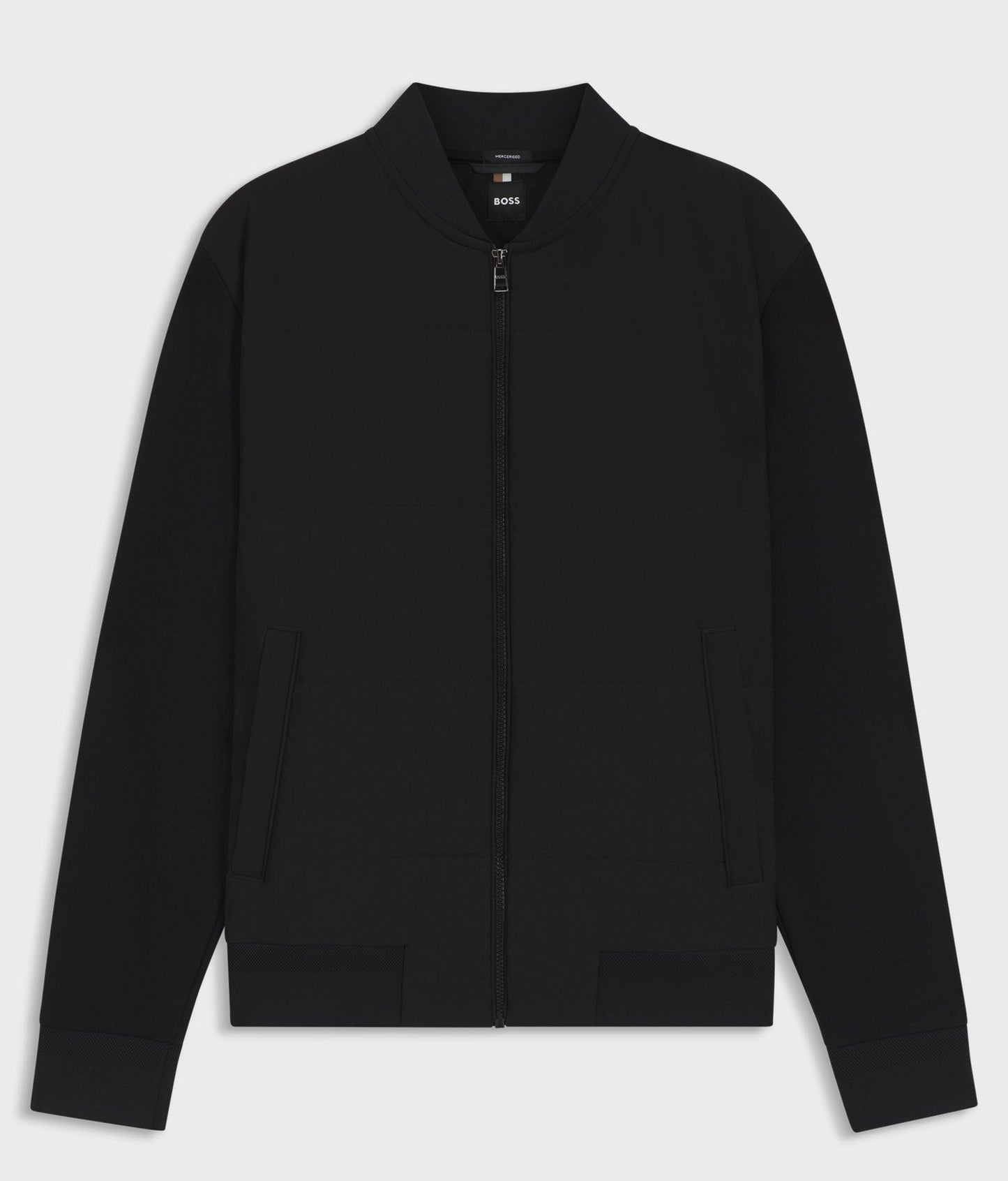 BOSS ZIP-UP SWEATSHIRT WITH PADDED FRONT Black