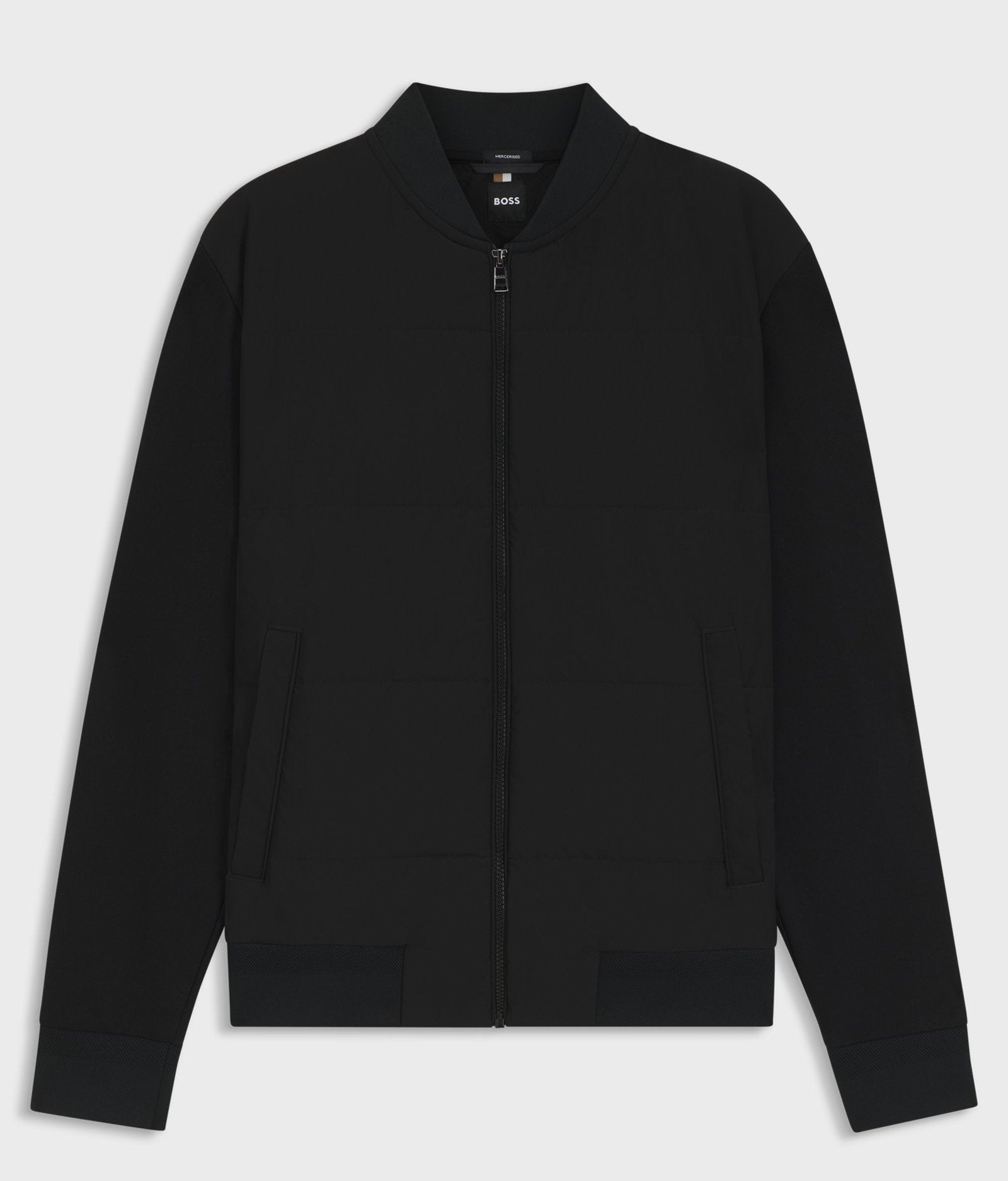 BOSS ZIP-UP SWEATSHIRT WITH PADDED FRONT Black