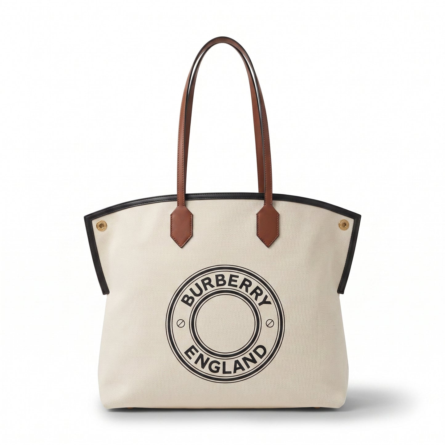 B.U.R.B.E.R.R.Y Large Logo Graphic Cotton Canvas Society Tote