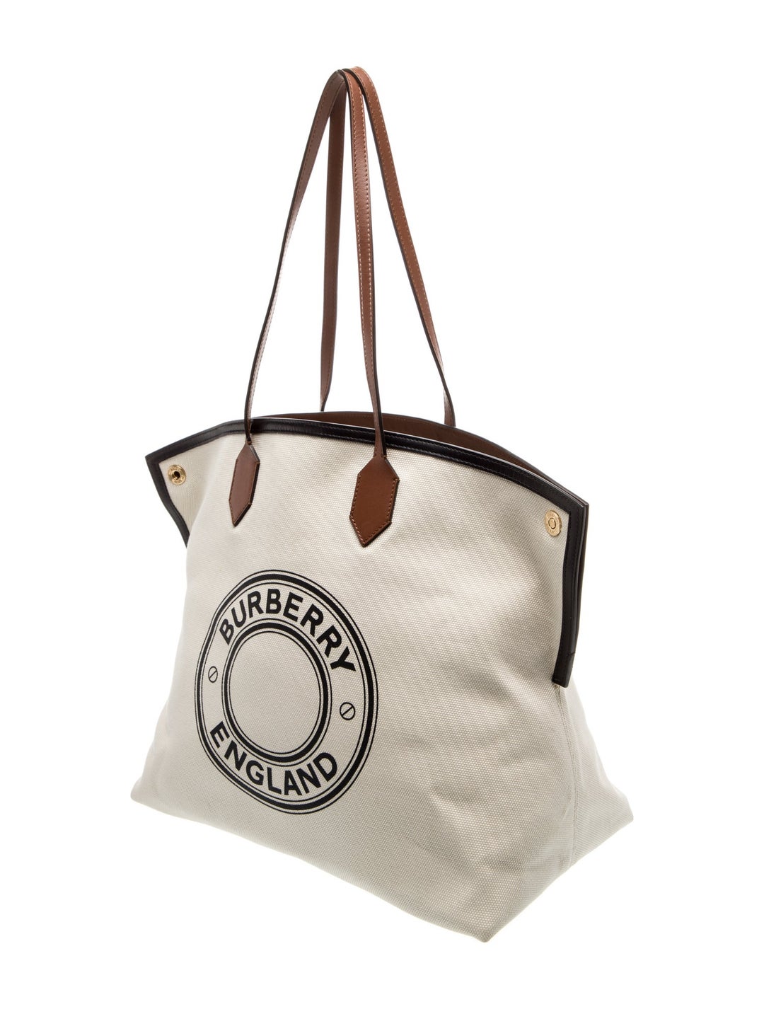 B.U.R.B.E.R.R.Y Large Logo Graphic Cotton Canvas Society Tote