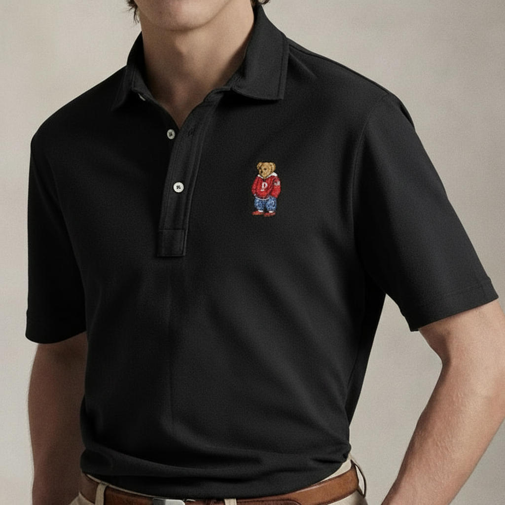 P.O.L.O R.A.L.P.H L.A.U.R.E.N Custom Fit Polo Bear Mesh Polo Shirt