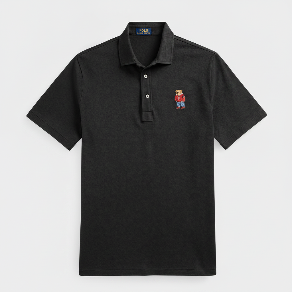 P.O.L.O R.A.L.P.H L.A.U.R.E.N Custom Fit Polo Bear Mesh Polo Shirt