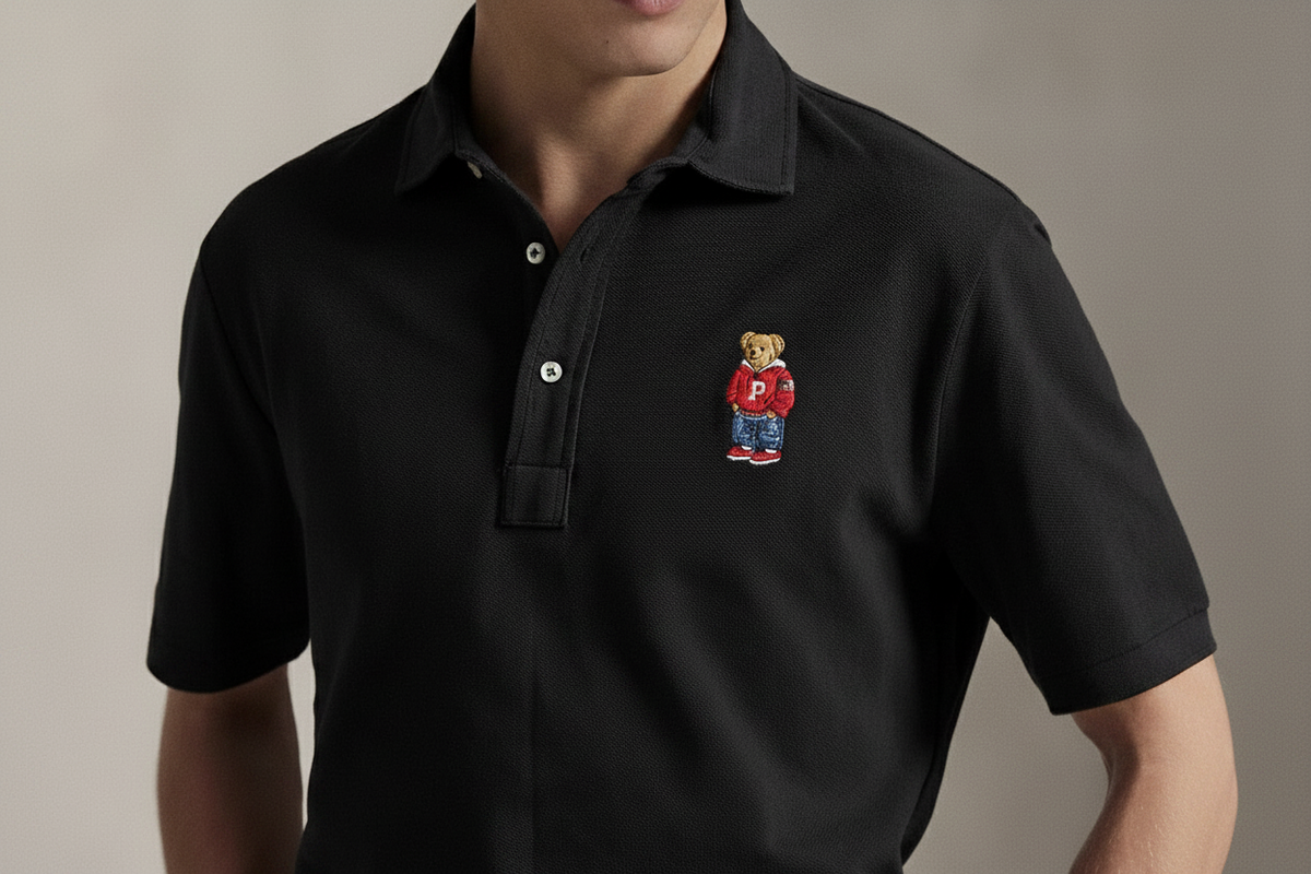 P.O.L.O R.A.L.P.H L.A.U.R.E.N Custom Fit Polo Bear Mesh Polo Shirt