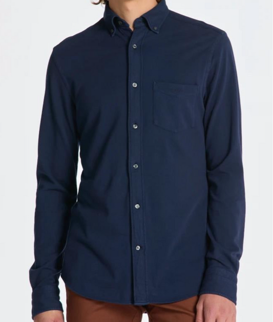 G.A.N.T REG GMNT DYED JERSEY PIQUE SHIRT Marine