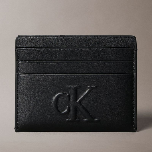 CALVINKLEIN Sculpted card holder with embossed monogram