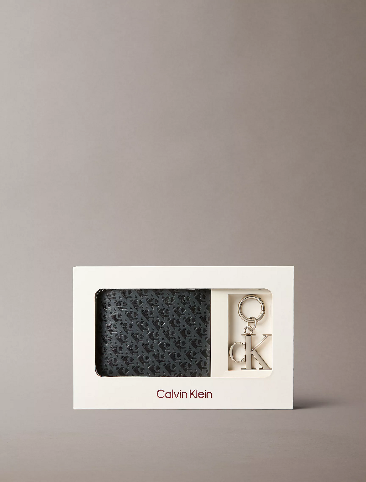CALVIN KLEIN Refined Leather Wallet + Key Ring Gift Set