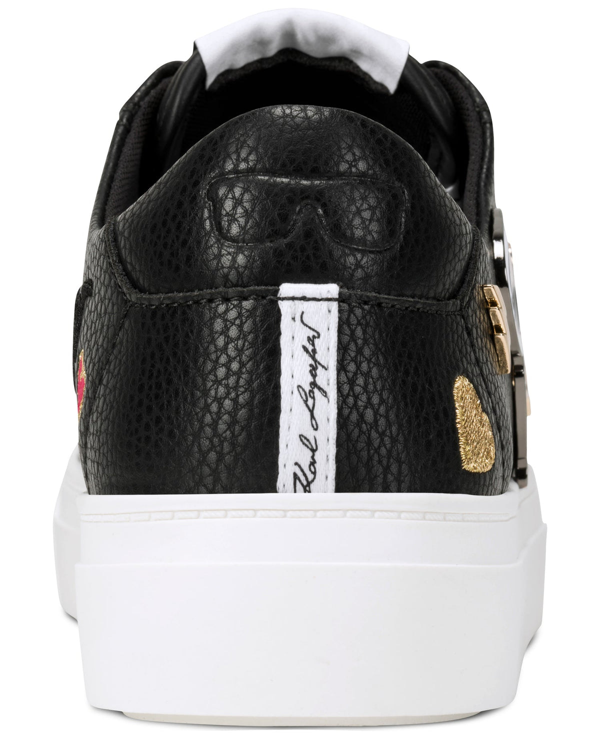 K.A.R.L L.A.G.E.R.F.E.L.D CATE LEATHER EMOJI PIN SNEAKER